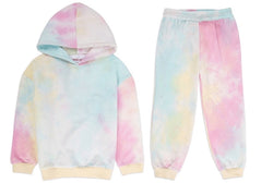 Childrens Pastel Tie Dye Lounge Set