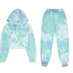 Mint Crop Tie Dye Lounge Set